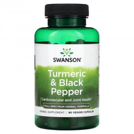 Куркума та чорний перець Swanson Turmeric & Black Pepper - 90 vcaps