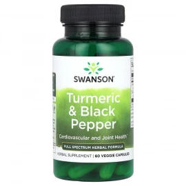 Куркума та чорний перець Swanson Turmeric & Black Pepper - 60 vcaps