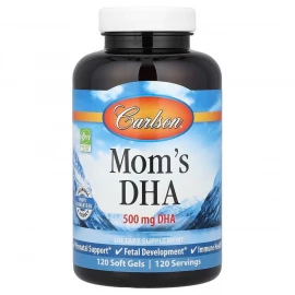 Докозагексаєнова кислота Carlson Laboratories Mother's DHA 500 mg - 120 softgels