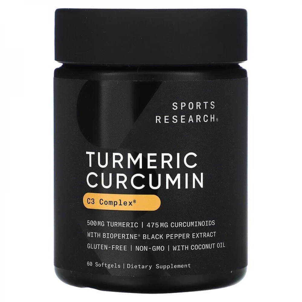 Куркумін Sport Research Turmeric Curcumin C3 Complex 500 mg - 60 softgels
