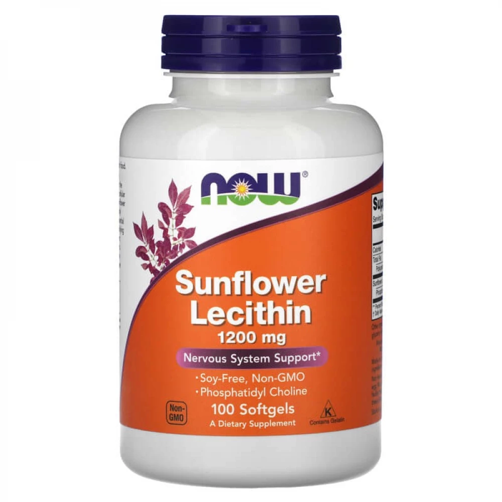 Лецитин Now Foods Sunflower Lecithin 1200 mg - 100 sgels 