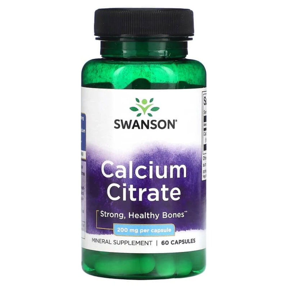 Кальция цитрат Swanson Calcium Citrate 200 mg - 60 Caps