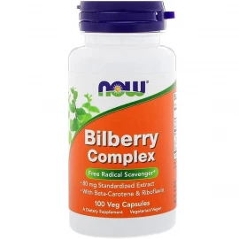 Комплекс для профілактики зору Now Foods Bilberry Complex 80 mg - 100 vcaps