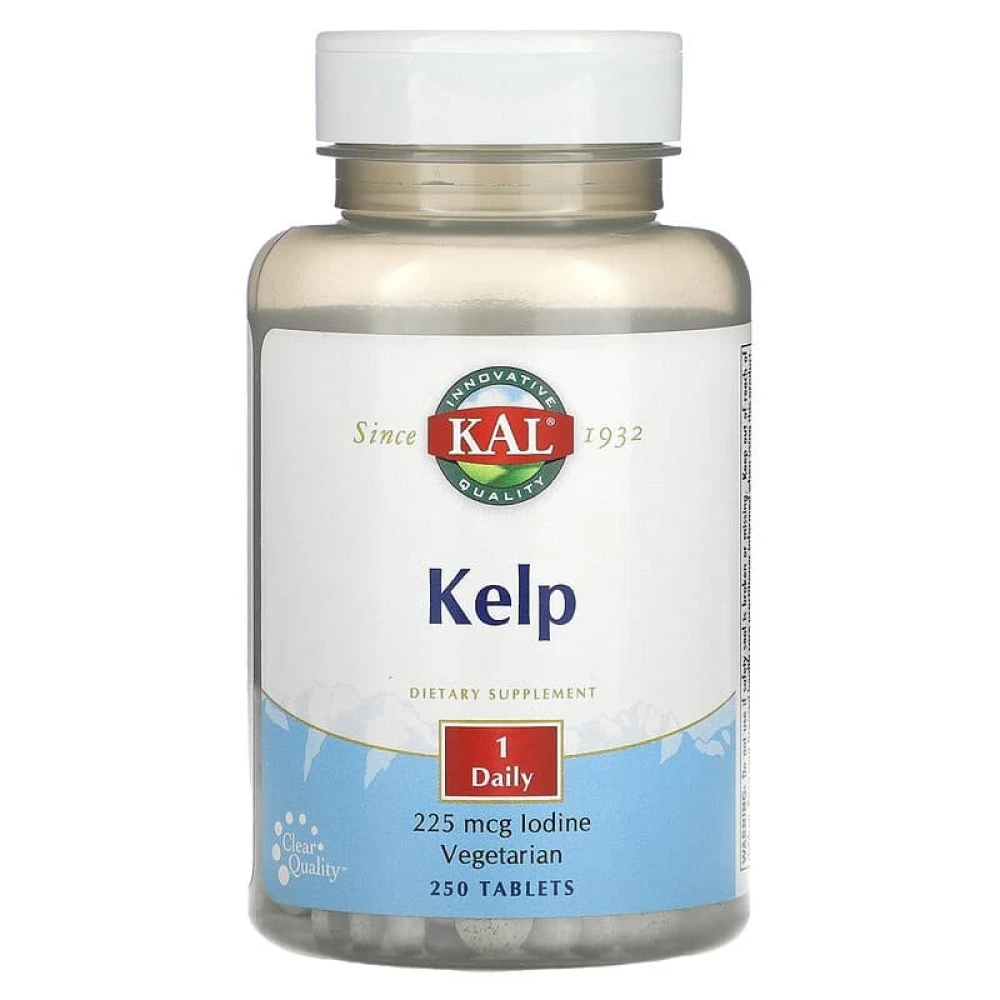 Йодин из морской ламинарии KAL Kelp Iodine 225 mcg - 250 tabs
