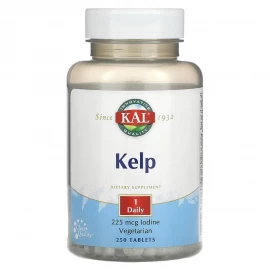 Йодин из морской ламинарии KAL Kelp Iodine 225 mcg - 250 tabs