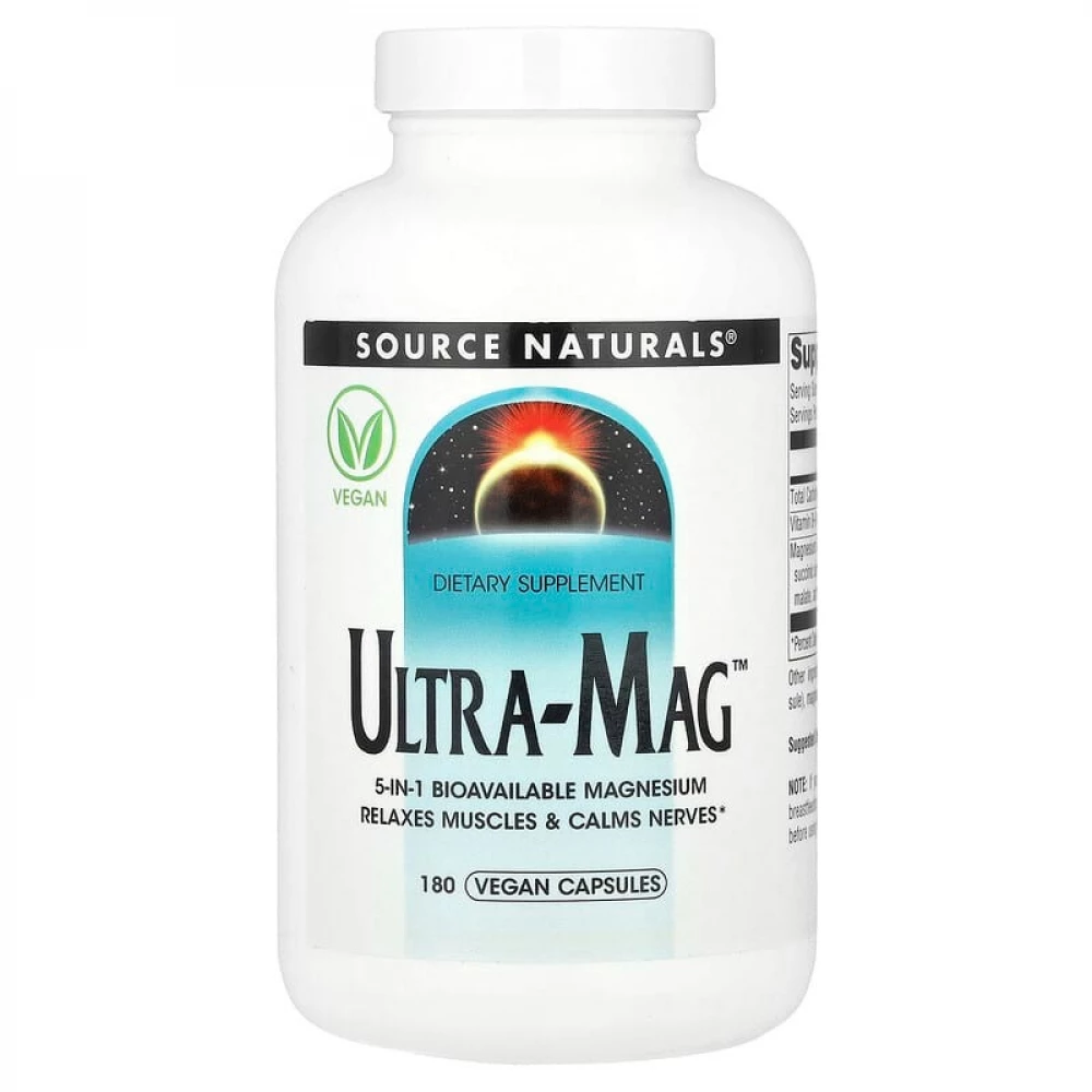Магній Source Naturals Ultra-Mag - 180 vcaps