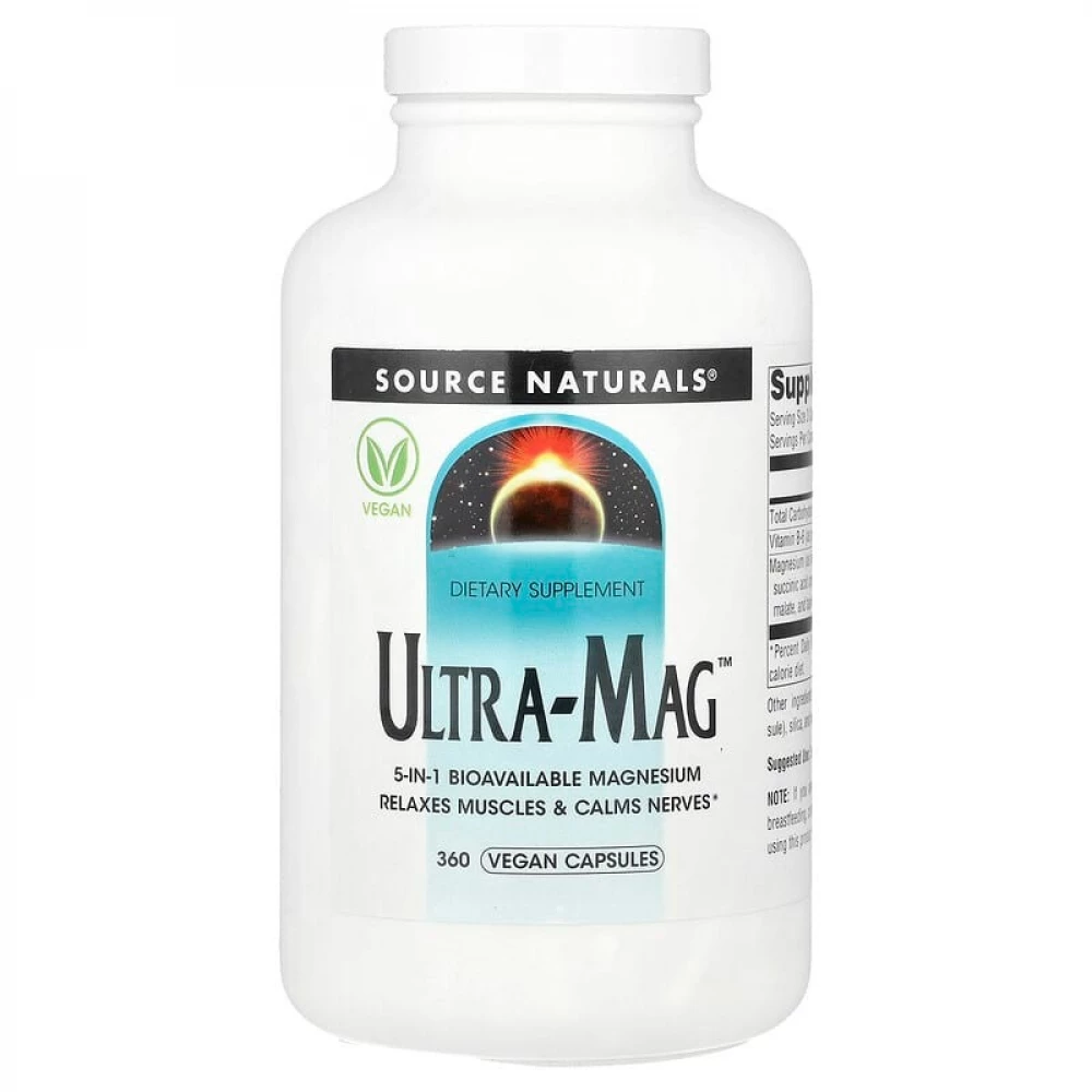 Магній Source Naturals Ultra-Mag - 360 vcaps