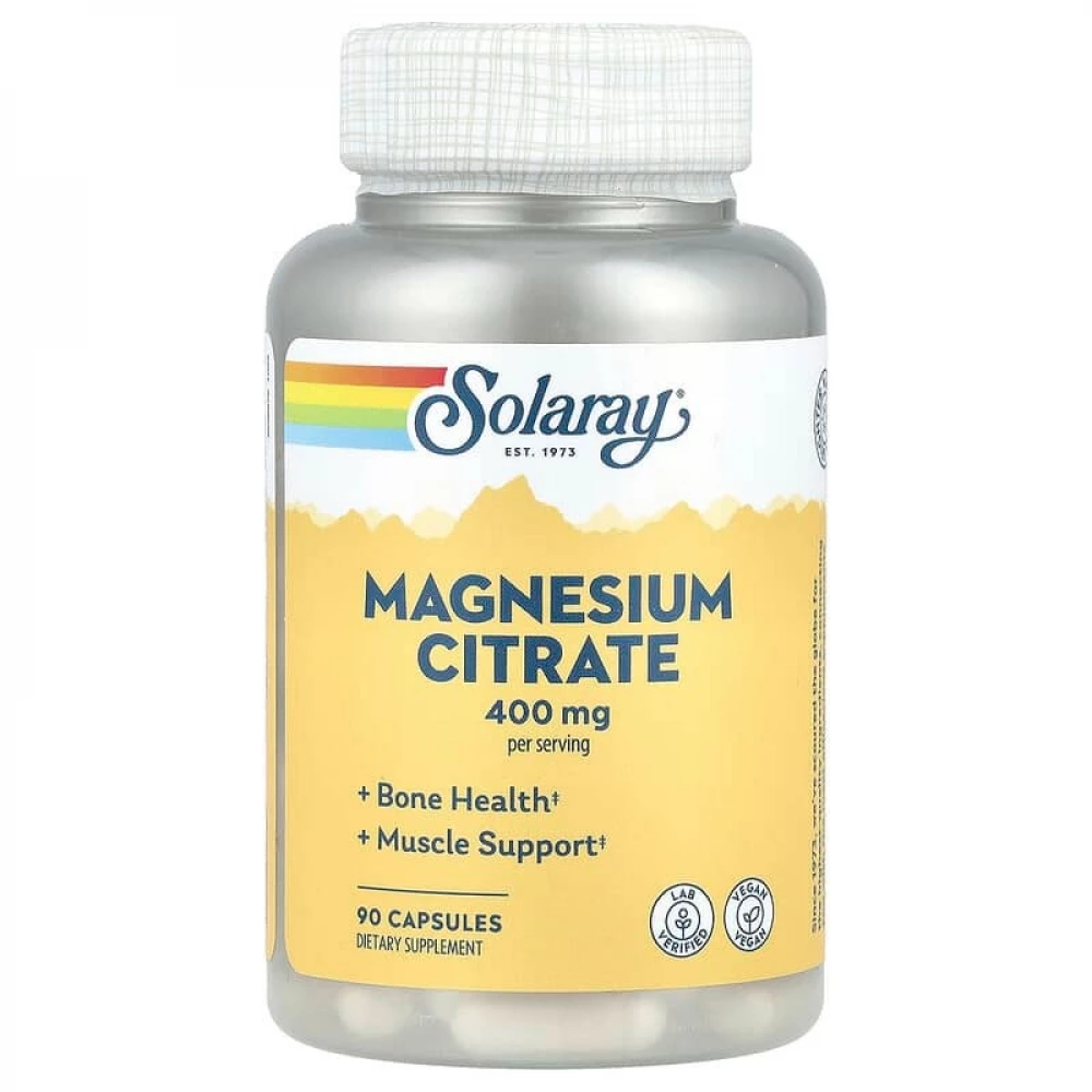 Магній цитрат Solaray Magnesium Citrate 400 mg - 90 vcaps