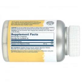 Магній цитрат Solaray Magnesium Citrate 400 mg - 90 vcaps
