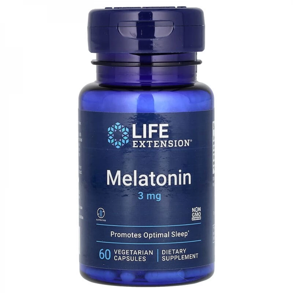 Мелатонін Life Extension Melatonin 3 mg - 60 vcaps