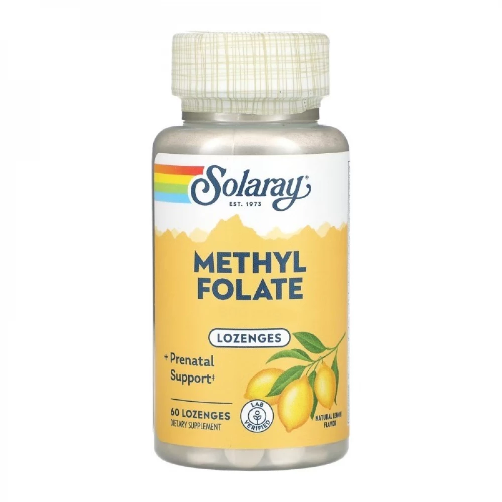 Метилфолат Solaray Methyl Folate 1000 mcg - 60 lozenges