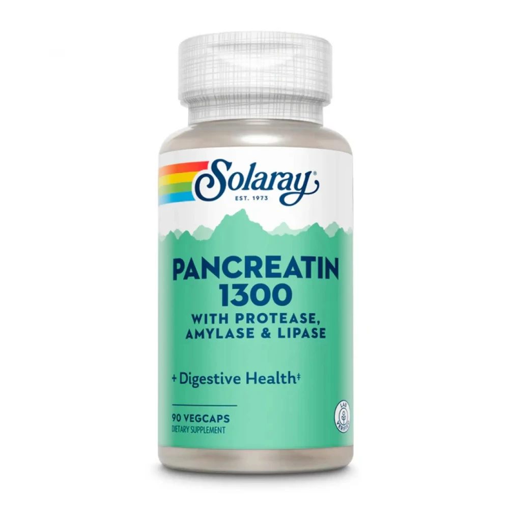 Панкреатин Solaray Pancreatin 1300 Digestive Enz 1300 mg - 90 veg caps