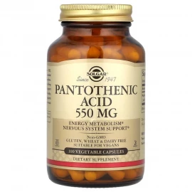 Пантотеновая кислота Solgar Pantothenic Acid 550 mg - 100 vcaps