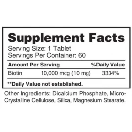 Біотин Earths Creation Beautiful Biotin 10,000 mcg - 60 таб