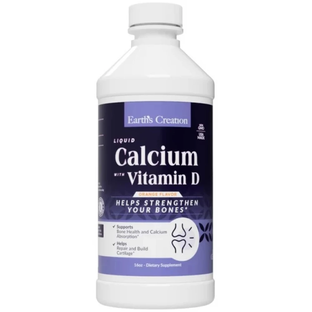 Вітамінно-мінеральний комплекс Earths Creation Calcium & VitD3+K2 Drink - 474 мл