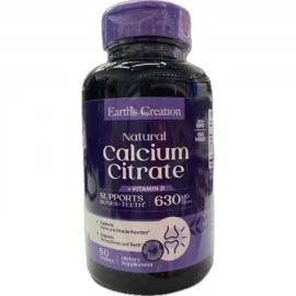 Кальцію цитрат з вітаміном D Earths Creation Calcium Citrate + Vitamin D - 60 капс