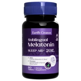 Мелатонін Earths Creation Melatonin 20 mg - 60 таб