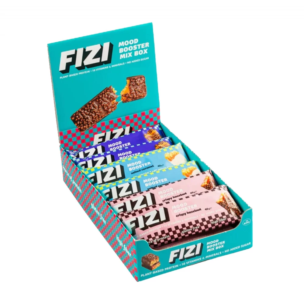 Батончики FIZI Mood Booster - 12x40g Mix Box