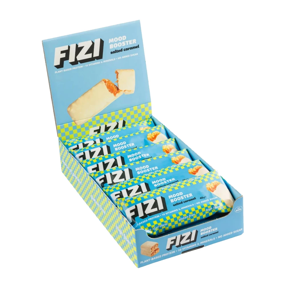 Батончики FIZI Mood Booster - 24x40g Salted Caramel