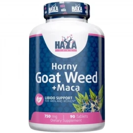 Бустер тестостерона Haya Labs Horny Goat Weed Extract 750 mg + Maca - 90 таб
