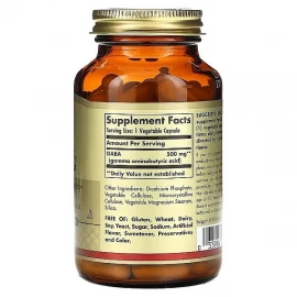 Гамма-аминомасляная кислота Solgar GABA 500 mg - 50 vcaps