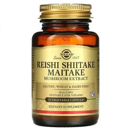 Грибной комплекс Solgar Reishi Shiitake Maitake Mushroom Extract - 50 vcaps