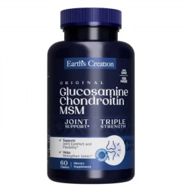 Глюкозамін хондроїтин Earths Creation Glucosamine, Chondrotin, MSM (1500/1200/500 mg) - 60 таб