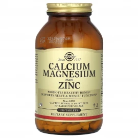 Кальций магний цинк Solgar Calcium Magnesium Plus Zinc - 250 tabs
