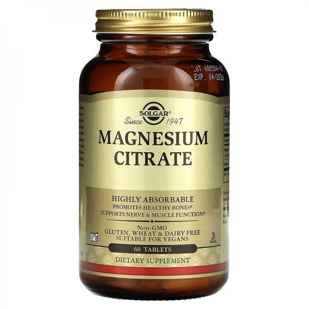 Магній цитрат Solgar Magnesium Citrate - 60 tabs