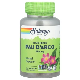 Кора мурашиного дерева Solaray Pau D'Arco Bark 550 mg - 100 vcaps