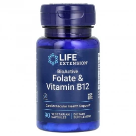 Фолієва кислота і В12 Life Extension BioActive Folate & Vitamin B12 - 90 vcaps