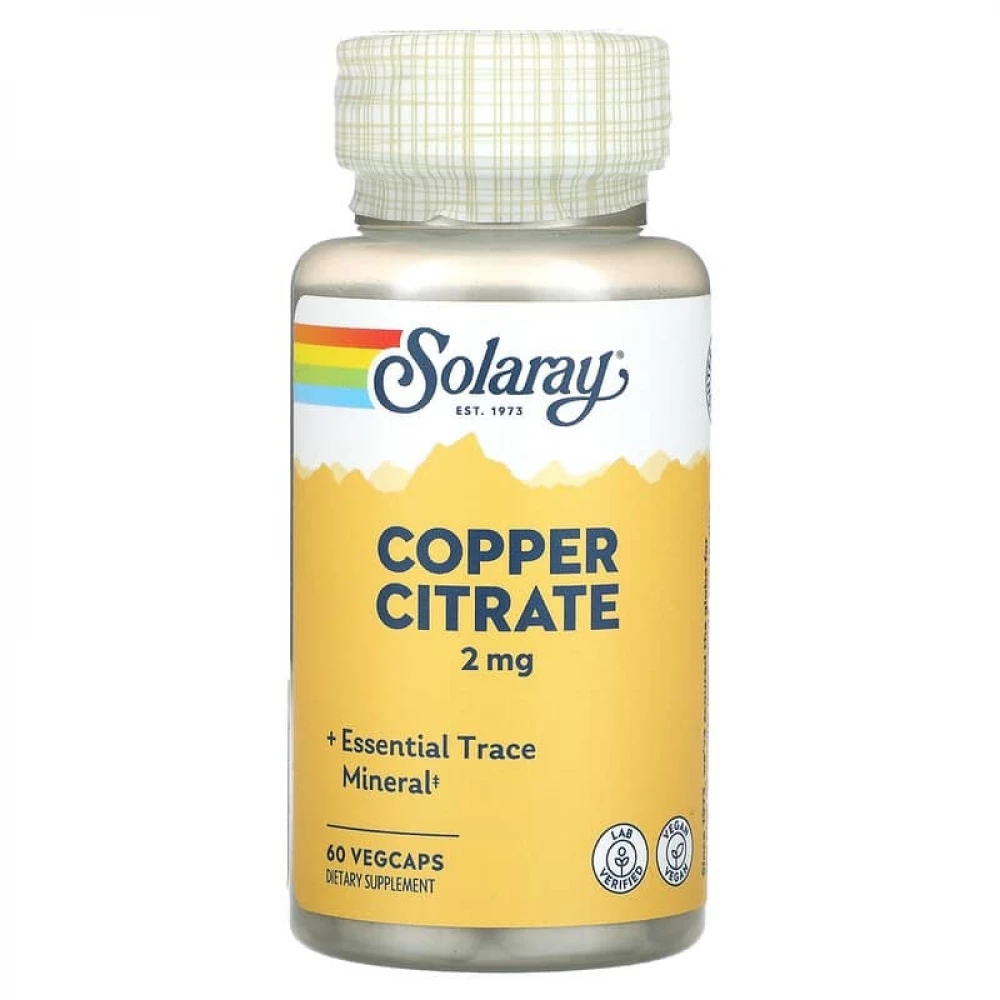 Цитрат меди Solaray Copper Citrate 2 mg - 60 vcaps
