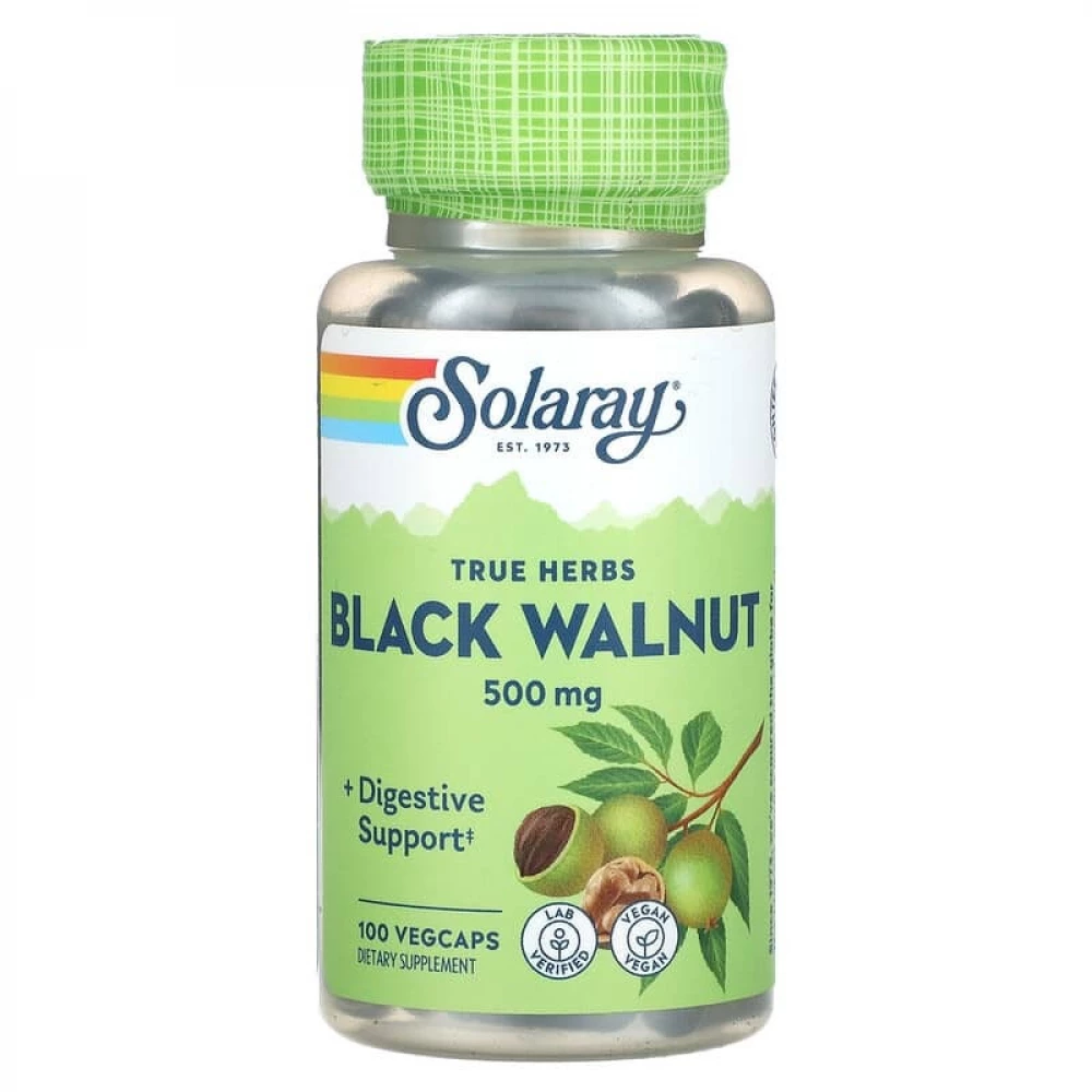 Чорний горіх Solaray Black Walnut 500 mg - 100 caps