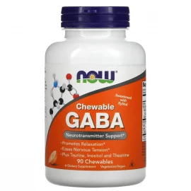 Гамма-аминомасляная кислота Now Foods GABA 250 mg  - 90 chewable tabs