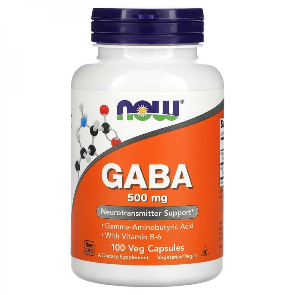 Гамма-аміномасляна кислота Now Foods GABA 500 mg - 100 vcaps