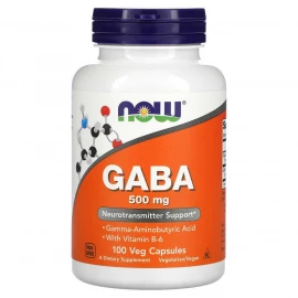 Гамма-аміномасляна кислота Now Foods GABA 500 mg - 100 vcaps