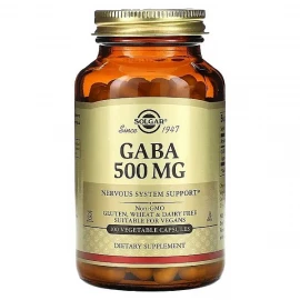 Гамма-аміномасляна кислота Solgar GABA 500 mg - 100 vcaps