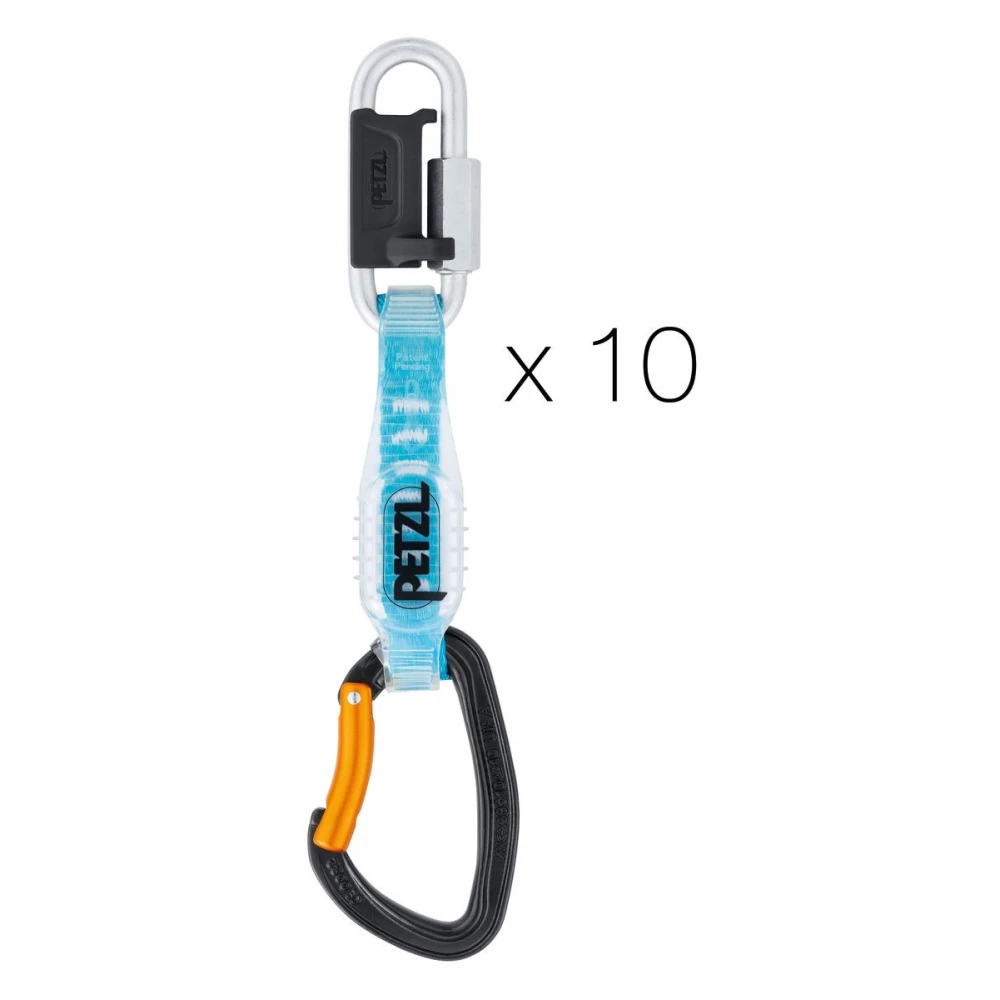 Набір відтяжек з карабінами Petzl Djinn Steel Axess and Go 8 mm 10 шт