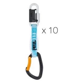 Набір відтяжек з карабінами Petzl Djinn Steel Axess and Go 8 mm 10 шт