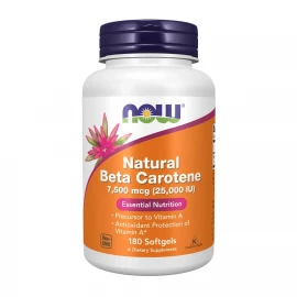 Бета-каротин Now Foods Beta Carotene Natural 7500 mcg 25000 IU - 180 softgels