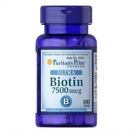 Біотин Puritans Pride Biotin 7500 mcg - 100 tab