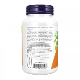Бустер тестостерону Now Foods Horny Goat Weed Extract 750 mg - 90 tabs