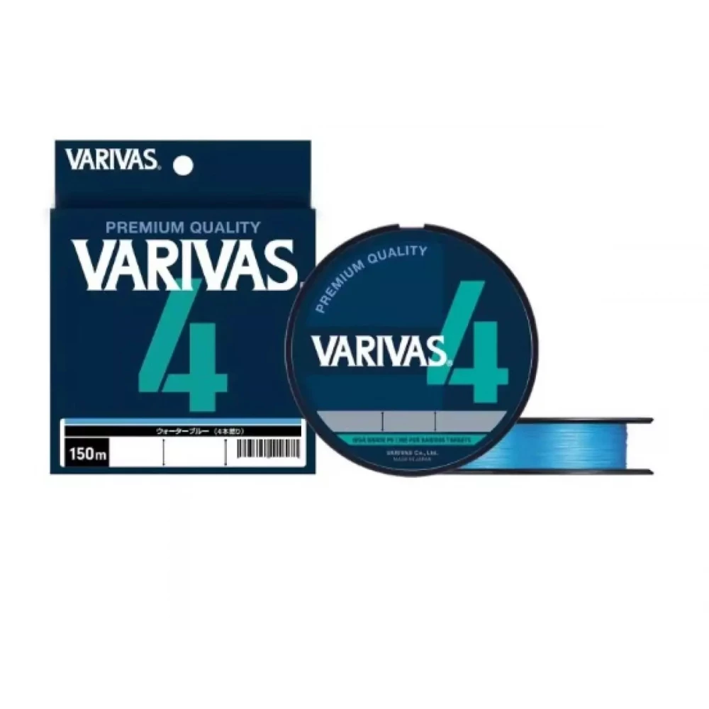 Шнур Varivas PE Line X4 Water Blue 150 m 4.53 kg 0.128 mm 0.6