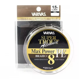 Шнур Varivas Super Trout Advance Max Power PE X8 150m 12.9 kg 0.205 mm 1.5