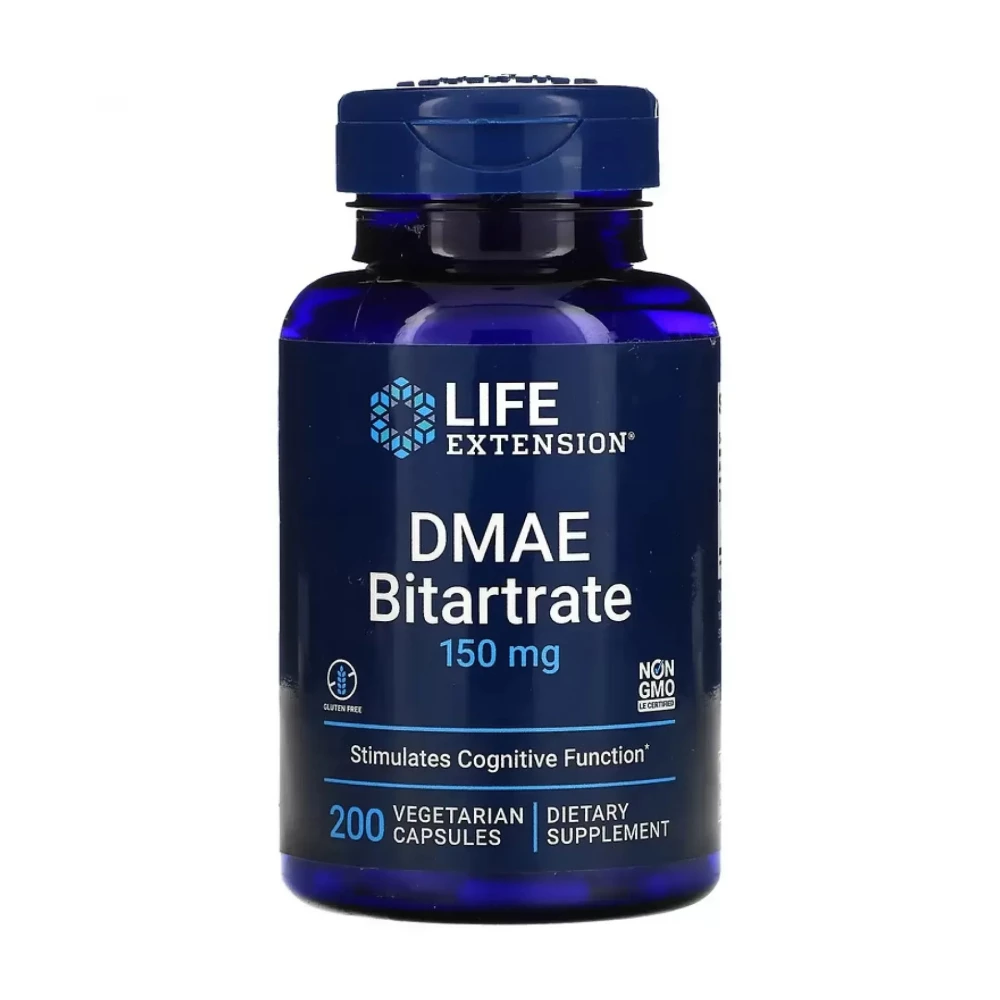 Диметиламіноетанол Life Extension DMAE Bitartrate 150 mg - 200 vcaps
