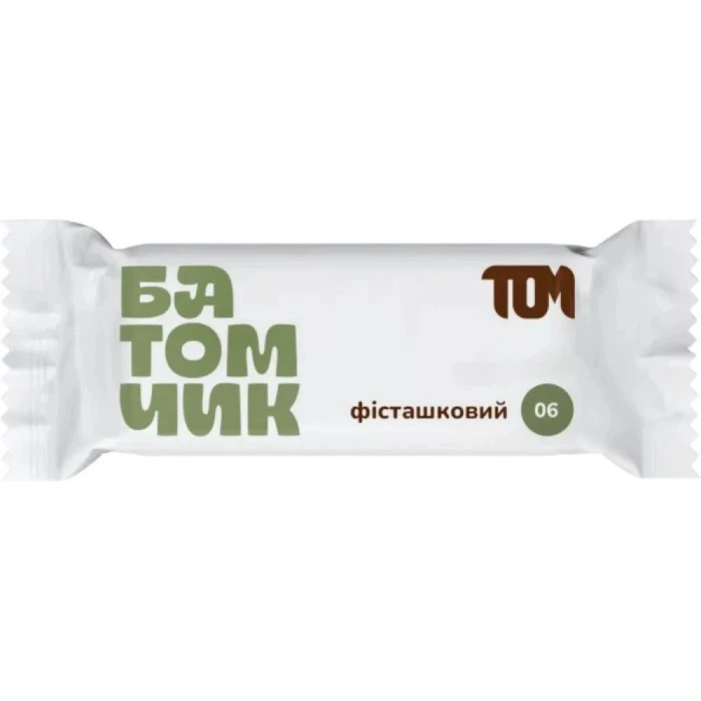 Батомчик протеїновий ТОМ фісташковий 45 г. 1 шт.