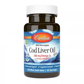 Жир із печінки тріски Carlson Laboratories Cod Liver Oil - 100 mini softgels