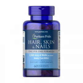 Комплекс для волос и кожи Puritans Pride Hair, Skin & Nails One Per Day Formula - 60 softgels