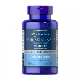 Комплекс для волос и кожи Puritans Pride Hair, Skin and Nails formulated with VERISOL® - 90 caps