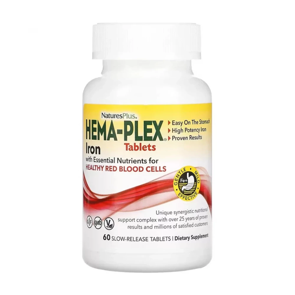 Комплекс для здоров'я крові Nature's Plus Hema-Plex - 60 tabs